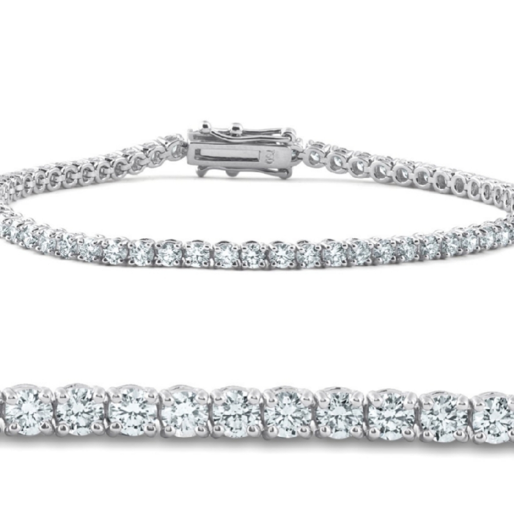 4ct. Diamond Tennis Bracelet 14k White Gold 7"